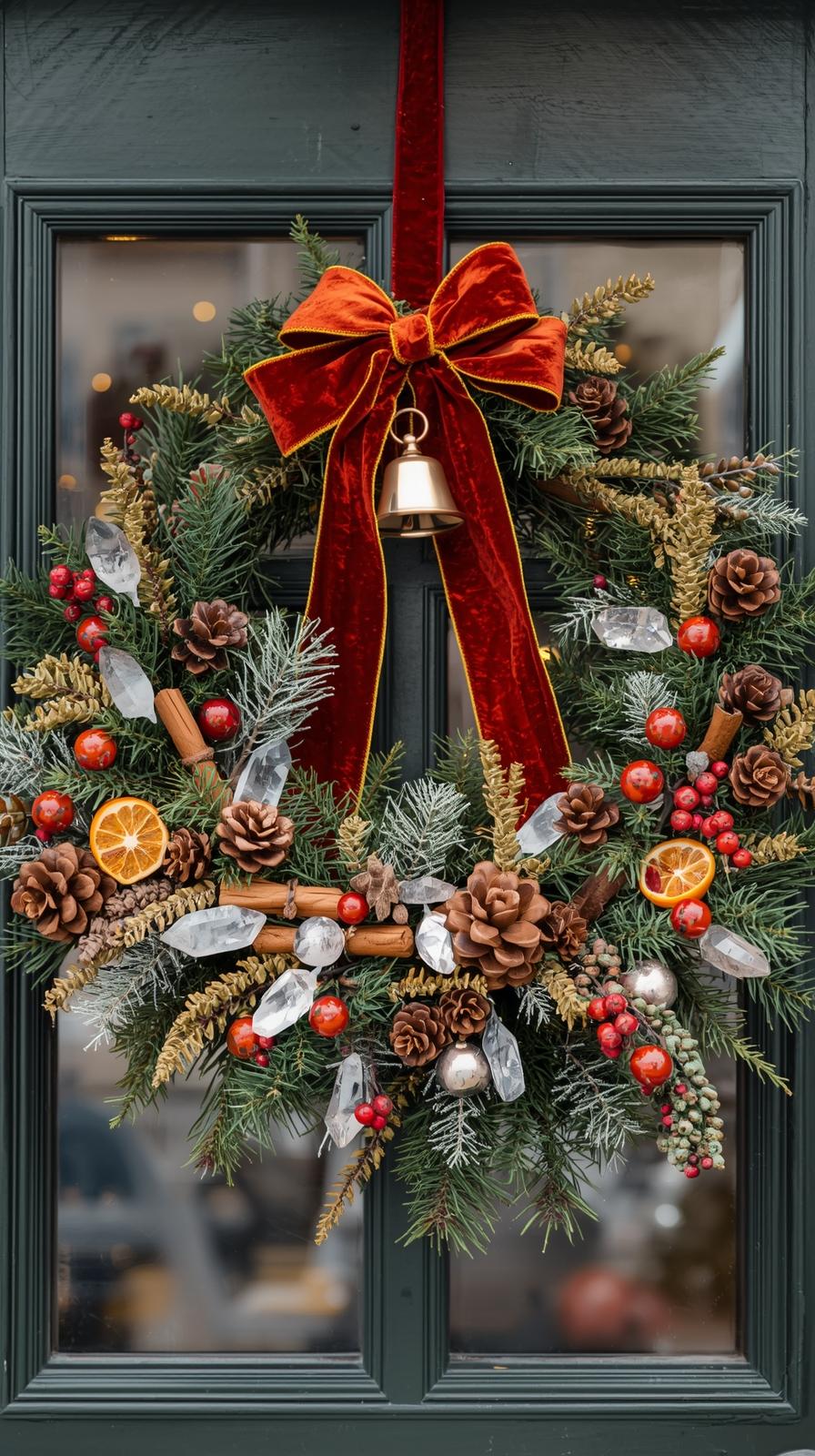 CHRISTMAS WREATH WITH CRYSTALS WORKSHOP