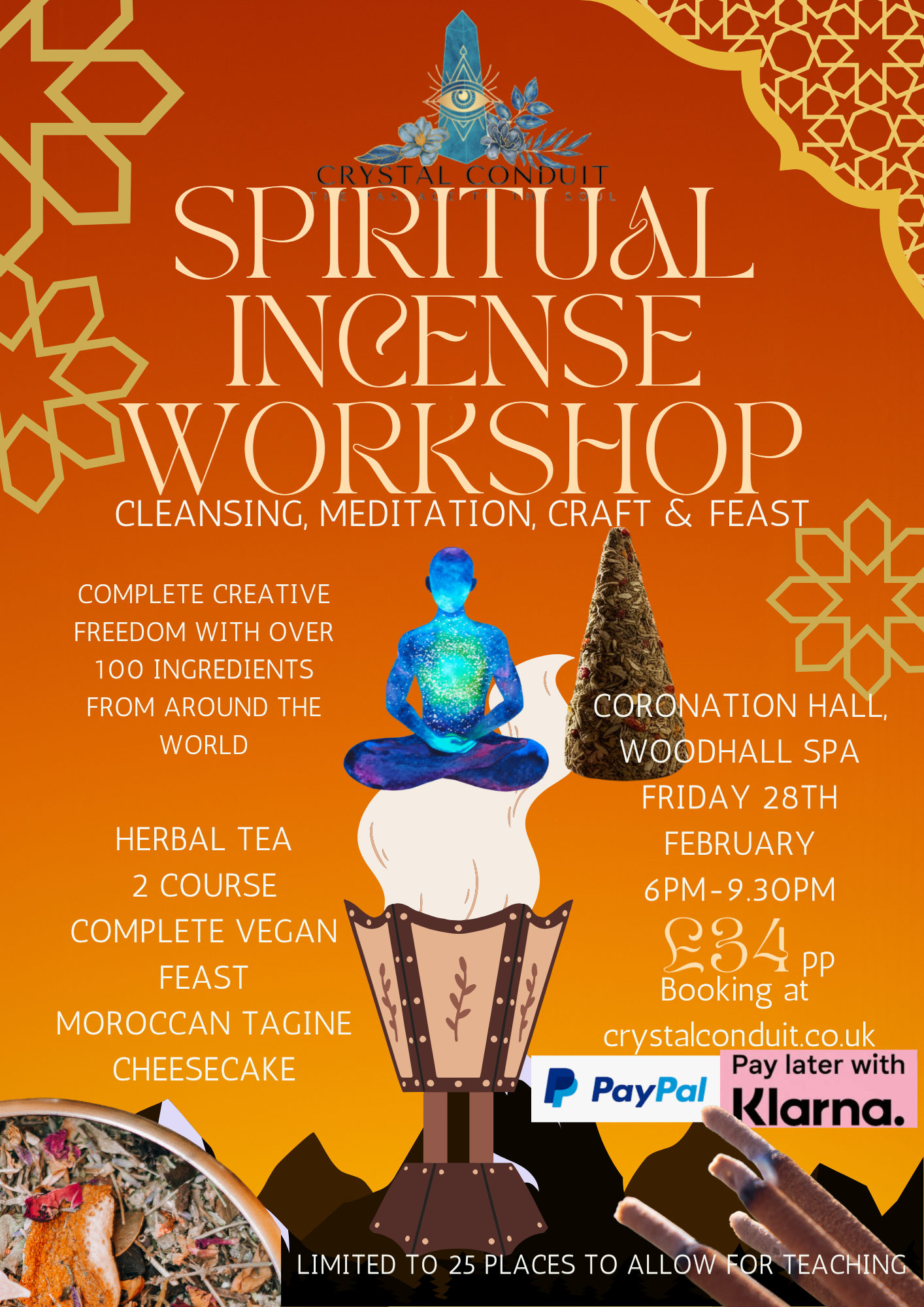 SPIRITUAL INCENSE WORKSHOP - Woodhall Spa, Lincolnshire 28th Feb 2025