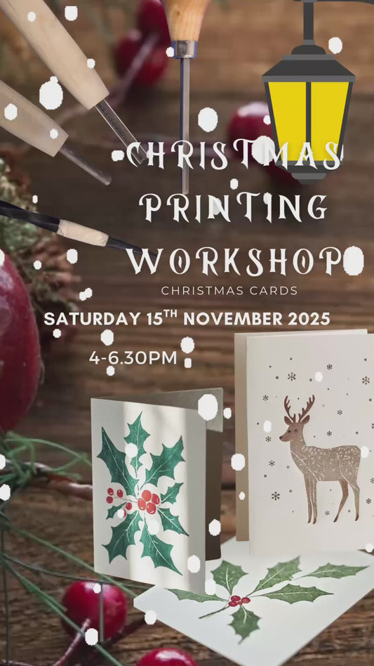 CHRISTMAS CARD RELIEF PRINTING WORKSHOP