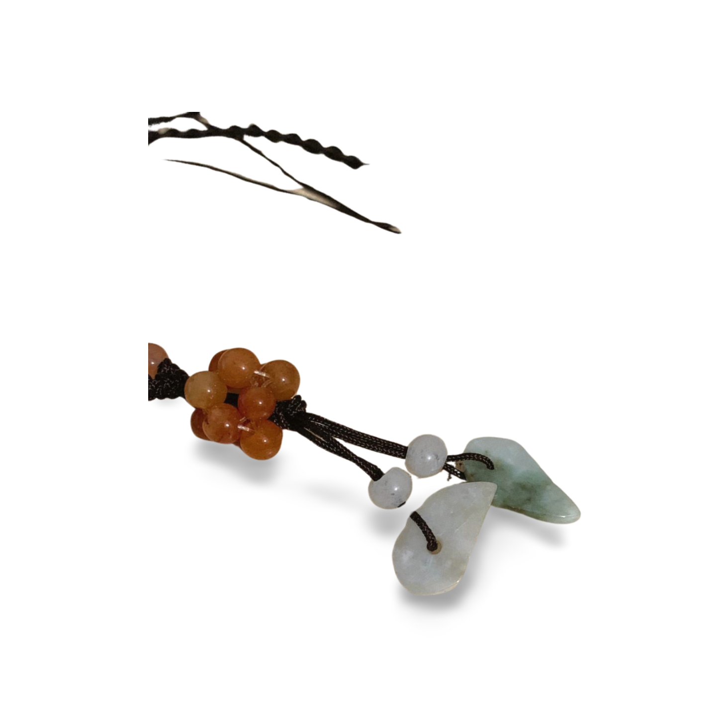 JADEITE HAND CARVED LEAF NECKLACE