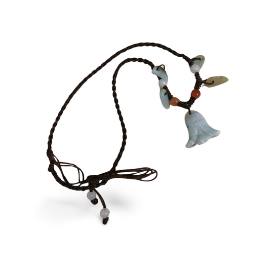HAND CARVED JADEITE FLOWER NECKLACE