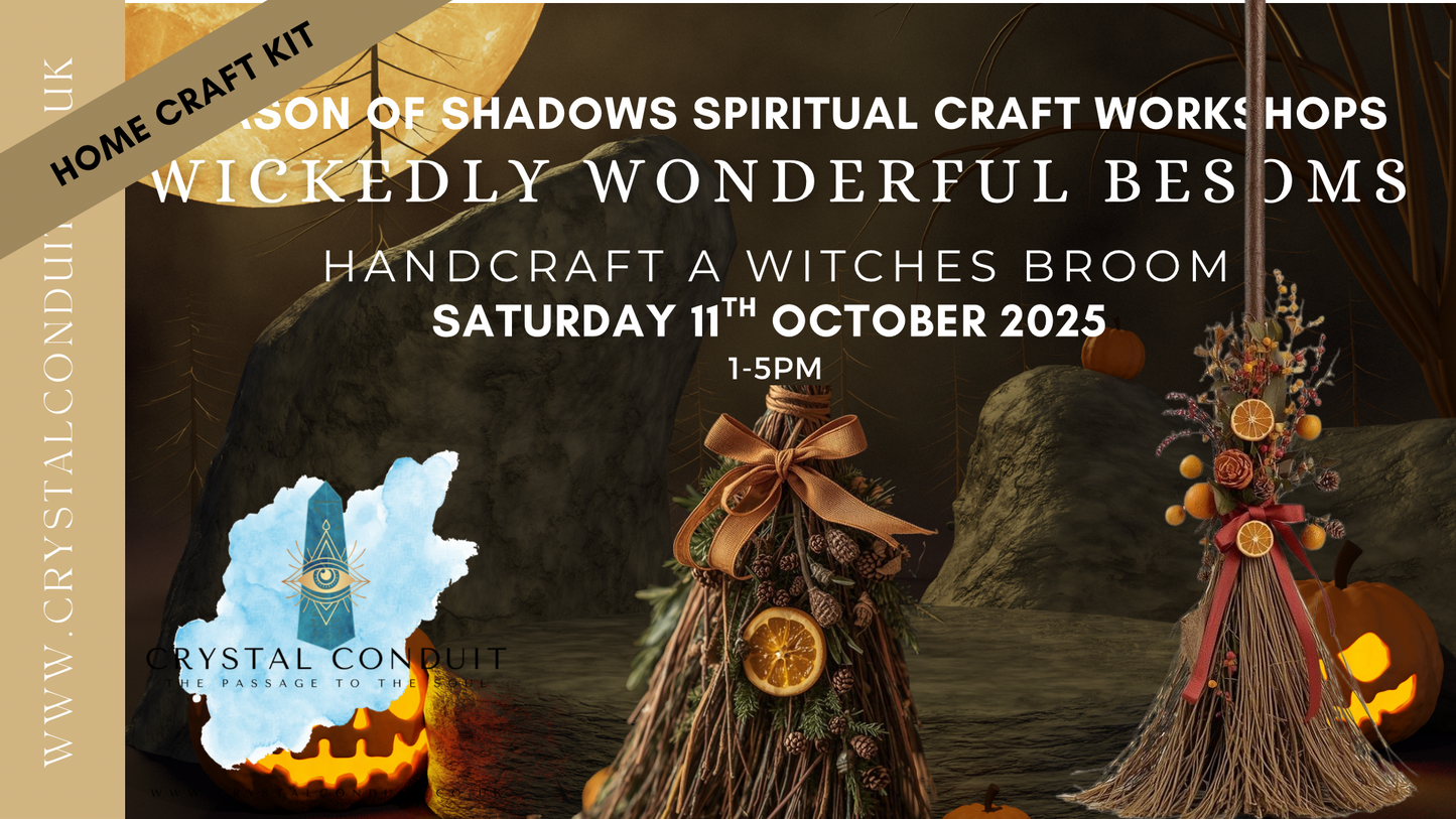 HOMEKIT WICKEDLY WONDERFUL BESOM BROOM SPIRITUAL CRAFT WORKSHOP