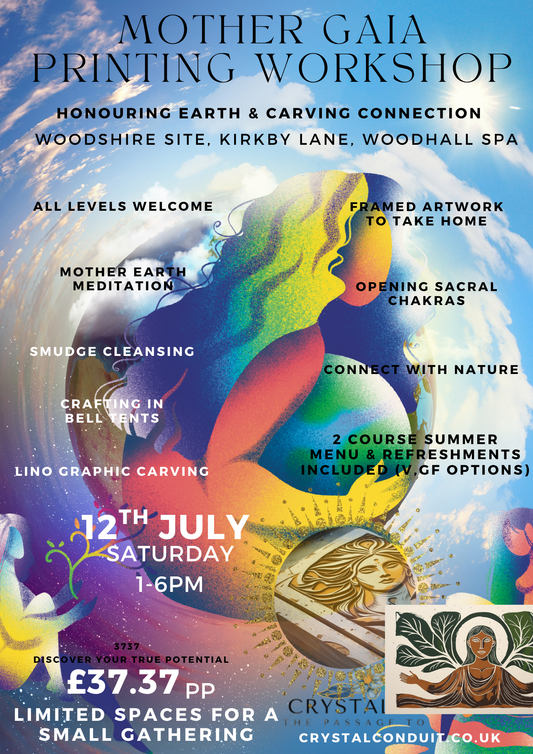 MOTHER GAIA PRINTING WORKSHOP- Honouring Earth & Carving Connection